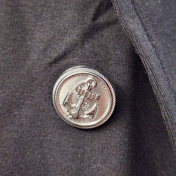 Miller Wendt Alexis Black Blazer XS Button Front Stretch Preppy Classic Military - Picture 8 of 9